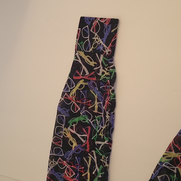 NWOT Banana Republic Multicolor Glasses Print Sheer Blouse, Size M - Picture 5 of 5